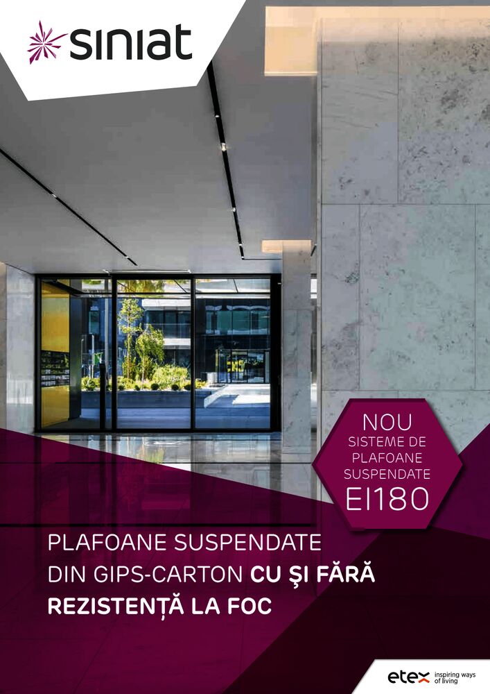 Plafoane suspendate din gips-carton cu si fara rezistenta la foc