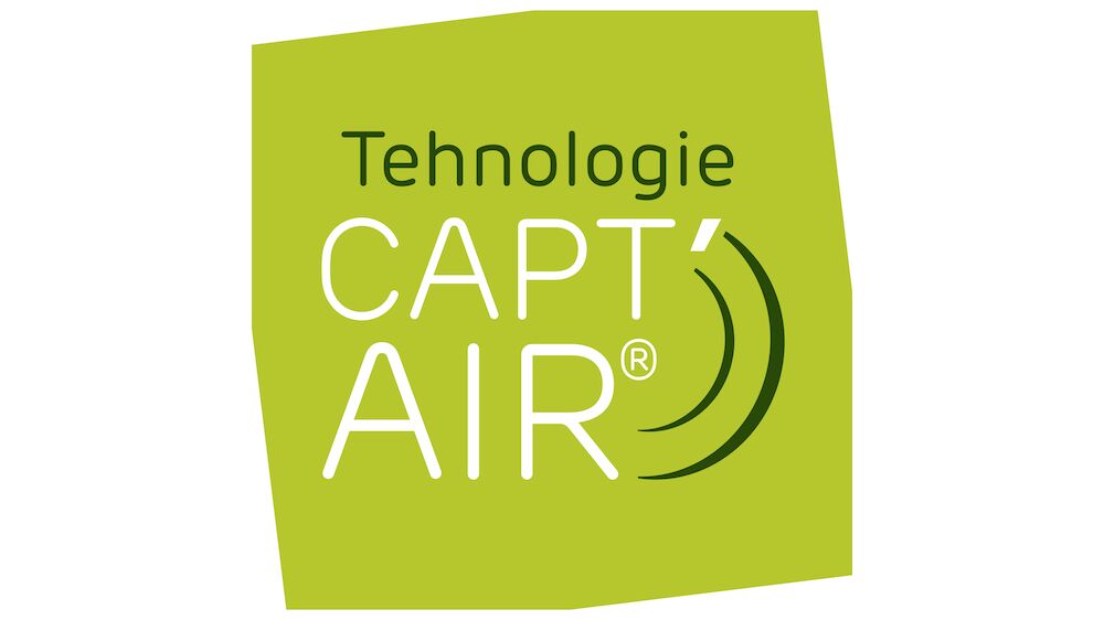 Placi cu perforatii liniare cu tipar repetitiv si cu invelis cu rol de corectie acustica; Tehnologie CAPT’AIR pentru imbunatatirea calitatii aerului;.