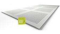 Placi cu perforatii in blocuri, cu invelis cu rol de corectie acustica; Tehnologie CAPT’AIR pentru imbunatatirea calitatii aerului; Disponibila si in versiunea WAB