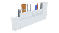 Placare independentă SH.W250 pe structură suport independentă NIDA Metal CW/UW - cu două straturi de placă